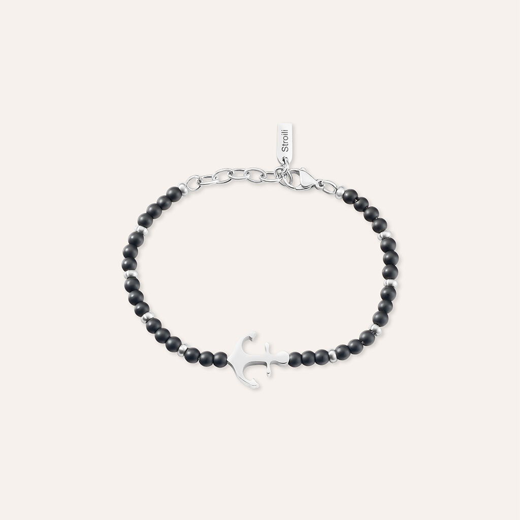 Bracciale Man Code Acciaio Onice