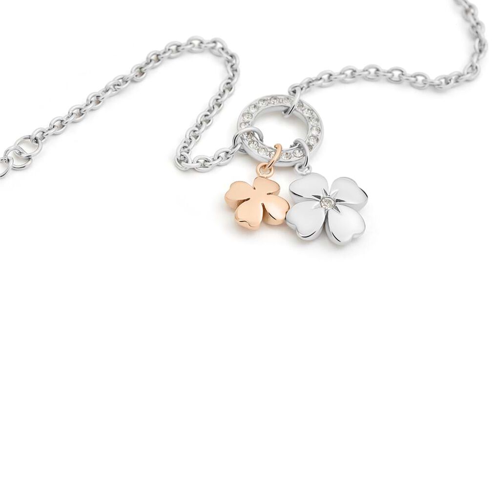 Bracciale Lady Chic Acciaio Bicolore Bianco / Rosa Cristallo - Bracciali Donna | Stroili
