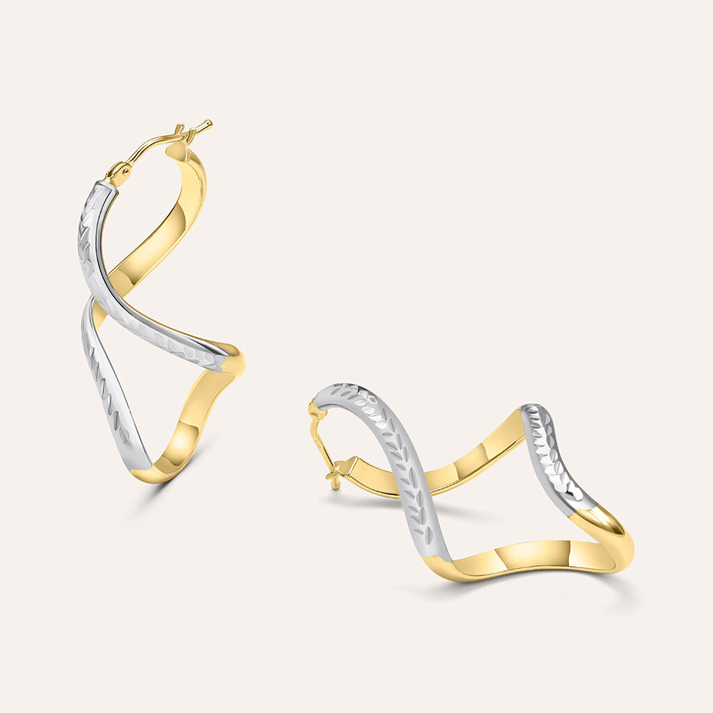Orecchini A Cerchio Golden Lover Oro Bicolore - Orecchini a Cerchio Donna | Stroili
