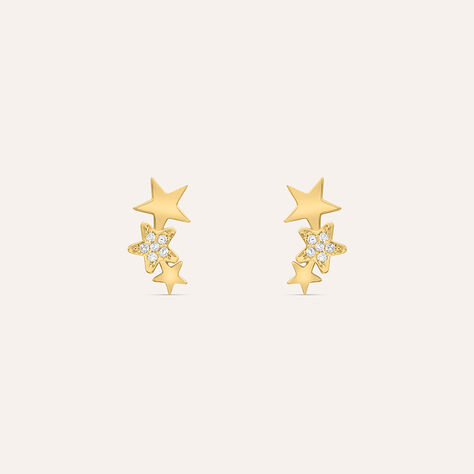 Orecchini Lobo Claire Oro Giallo Cubic Zirconia - Orecchini a Lobo Donna | Stroili