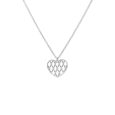 Collana in ottone rodiato con pendente cuore e brillanti - Collane Donna | Stroili