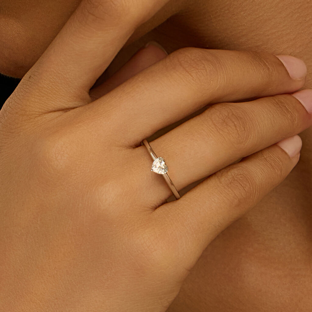 Anello Fantasia Diamade Oro Bianco Diamante Lab-Grown