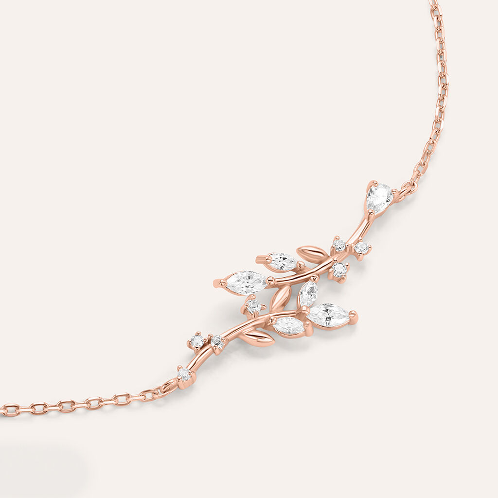 Bracciale Silver Elegance Argento Rosa Cubic Zirconia