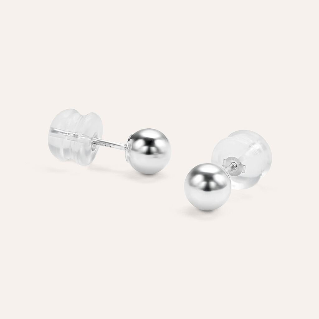 Orecchini Lobo Bon Ton Oro Bianco