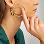 Orecchini A Cerchio Radiance Acciaio Dorato
