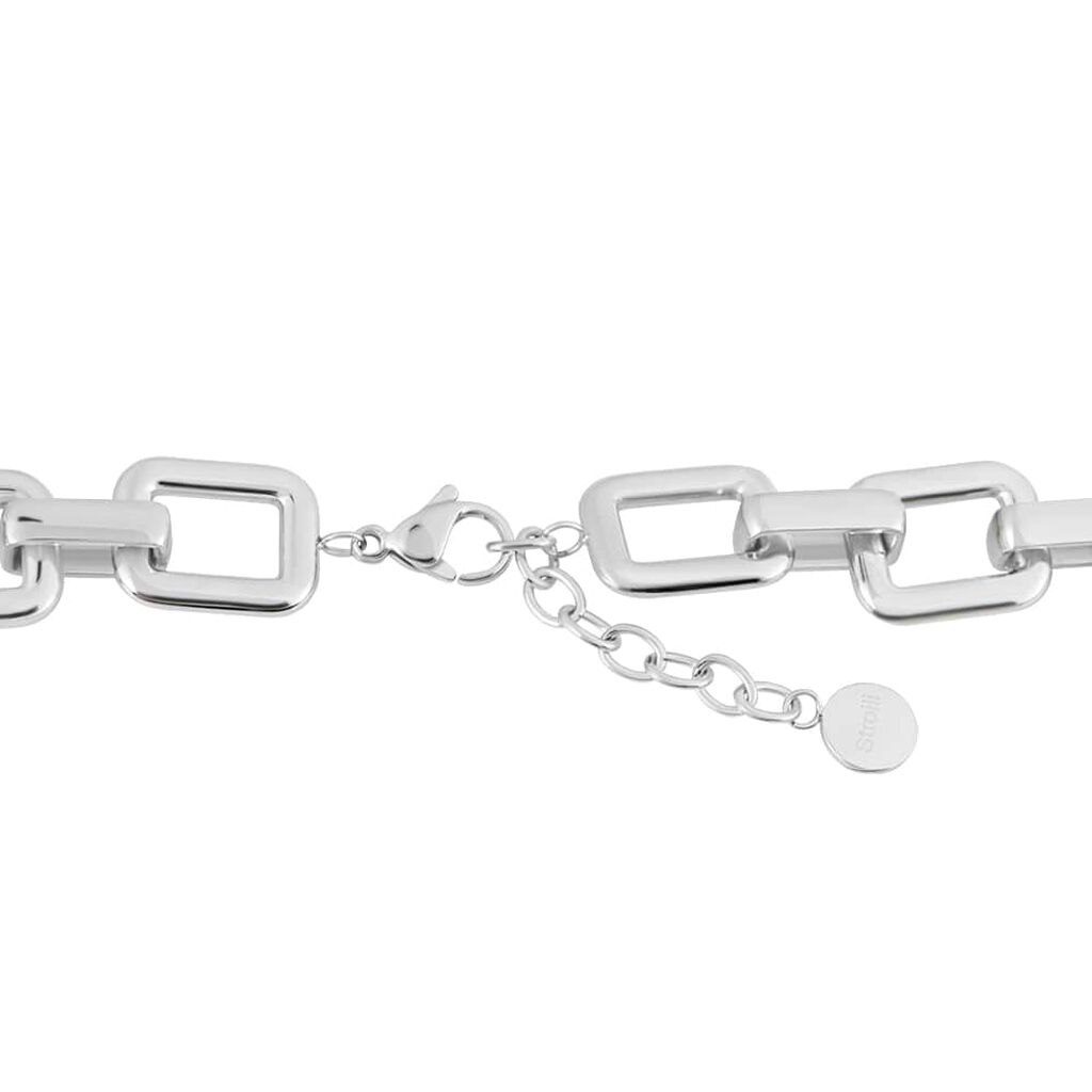 Catena Lady Code Acciaio Bicolore Bianco / Rosa - Collane Catena Donna | Stroili