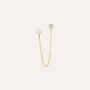 Mono Orecchino Lobo Bon Ton Oro Giallo Cubic Zirconia