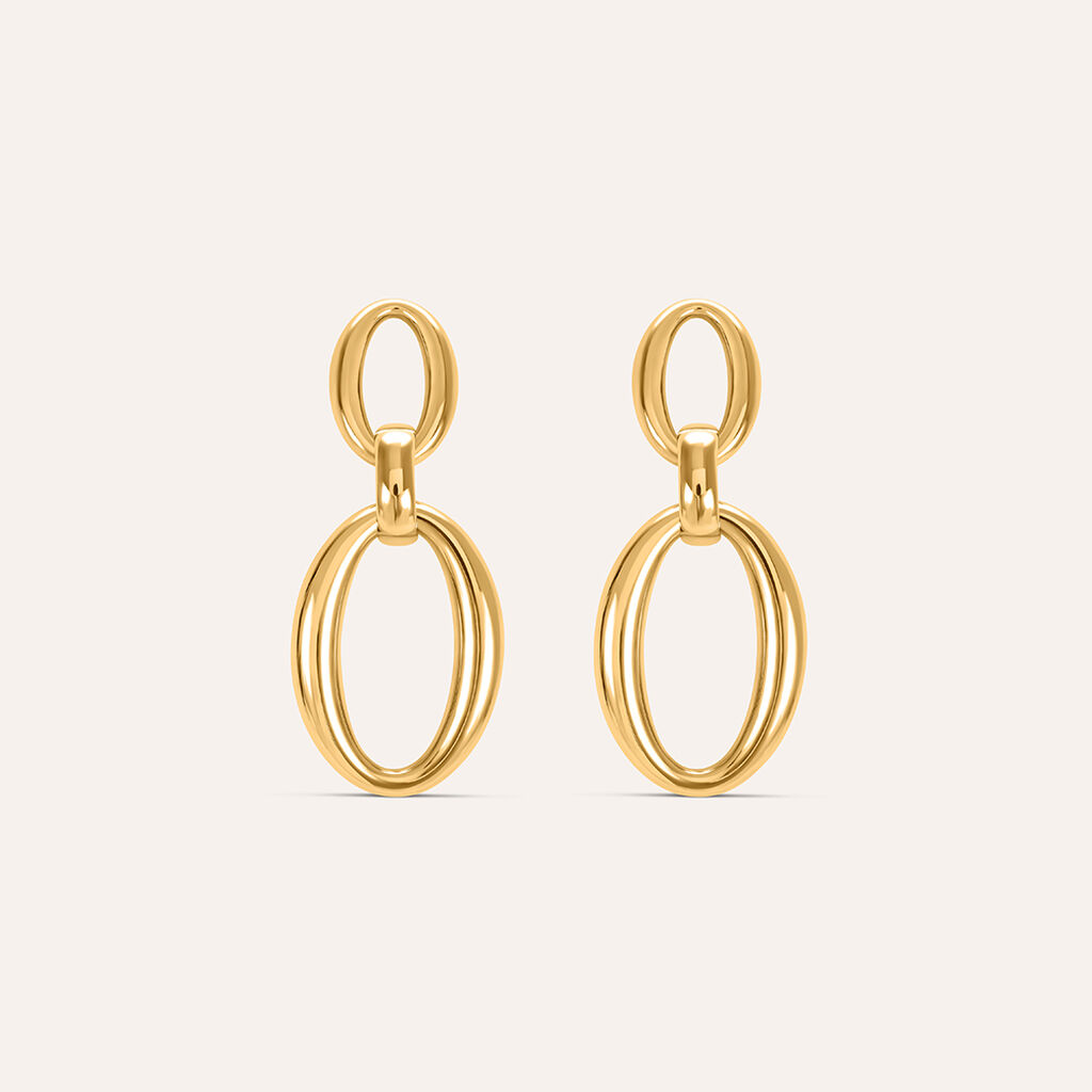 Orecchini Pendenti Radiance Acciaio Dorato