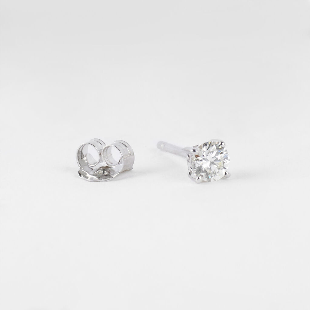 Orecchini Lobo Punto Luce Grace Oro Bianco Diamante - Orecchini a Lobo Donna | Stroili
