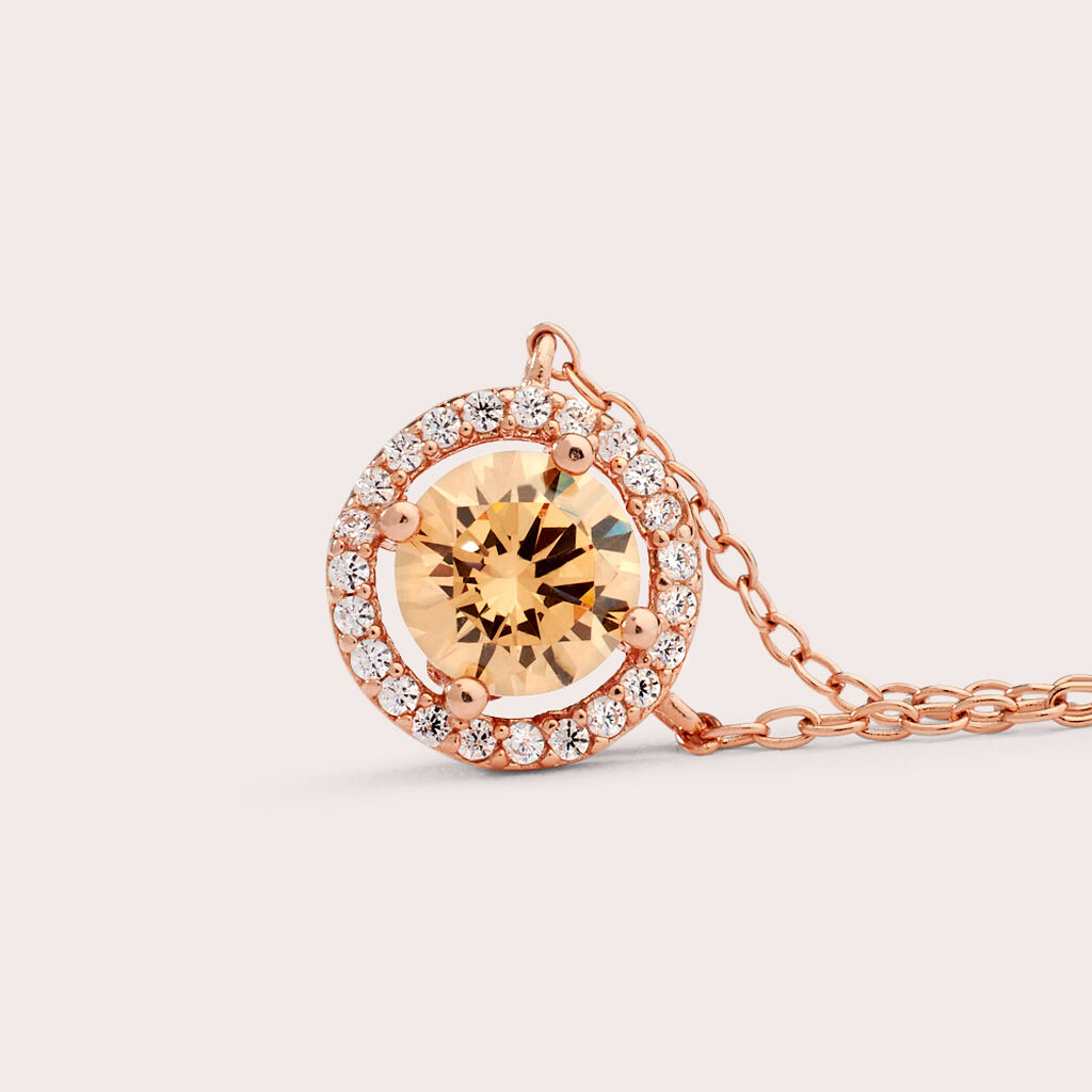 Collana Punto Luce Silver Rainbow Argento Rosa Cubic Zirconia - Collane Punto Luce Donna | Stroili