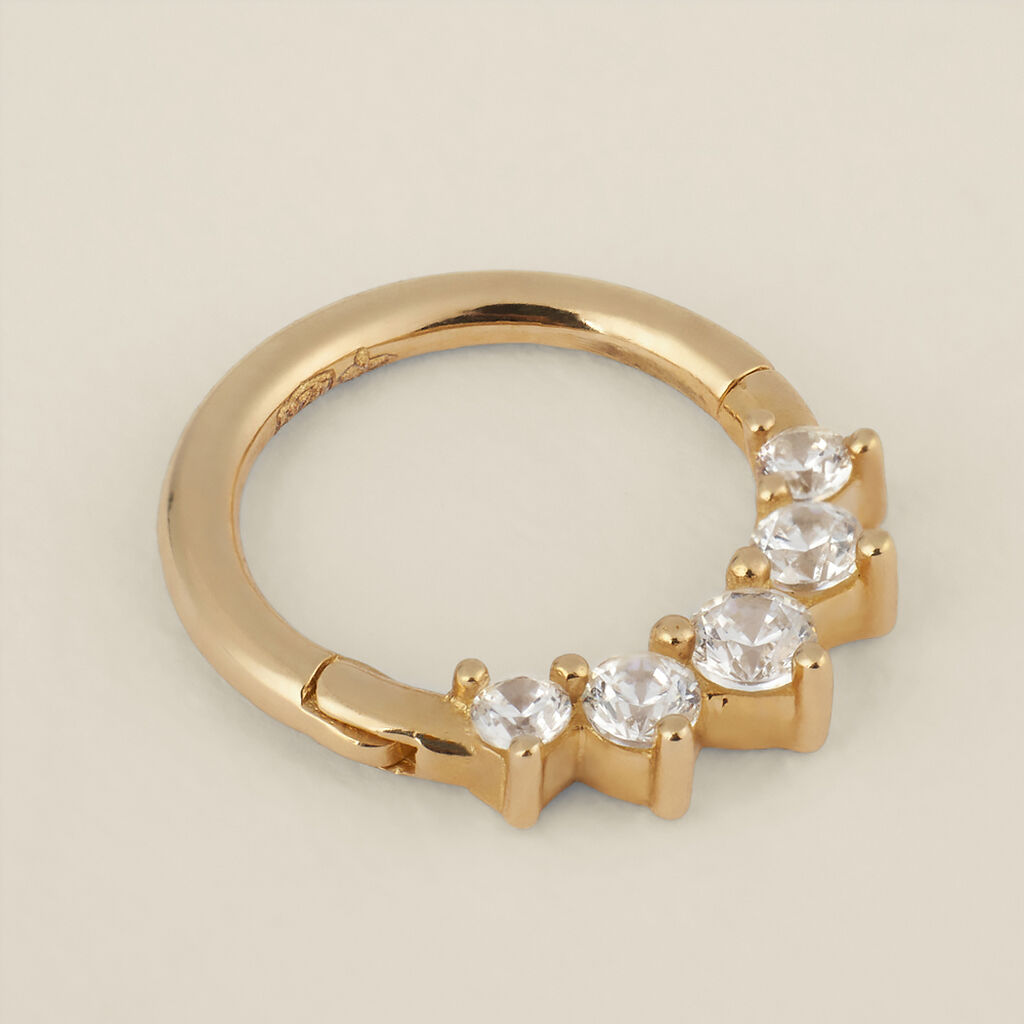 Piercing Orecchio Daith Bon Ton Oro Bianco Cubic Zirconia