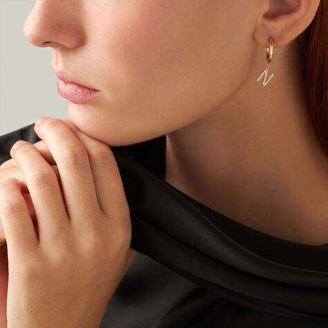 Mono Orecchino A Cerchio Toujours Oro Giallo Cubic Zirconia - Mono Orecchino Donna | Stroili
