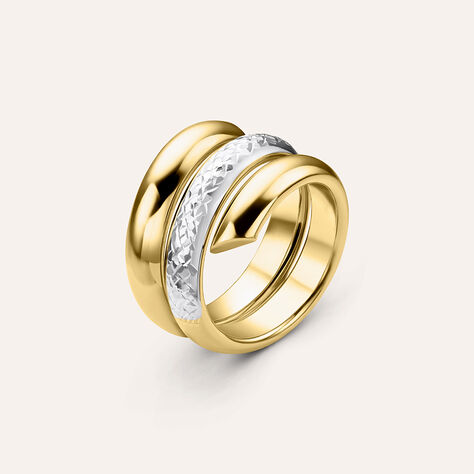 Anello Fascia Golden Lover Oro Bicolore - Anelli 18 Carati Donna | Stroili