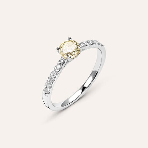 Anello Solitario Diamade Oro Bianco Diamante Lab-Grown - Anelli con Pietre Donna | Stroili