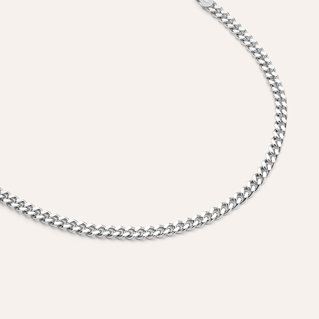 Bracciale Catena Gentleman Argento Rodiato