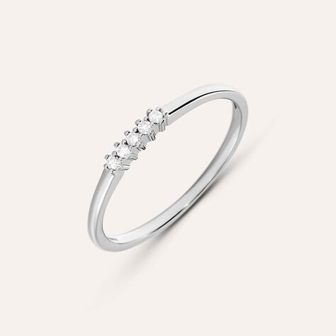 Anello Riviere Grace Oro Bianco Diamante - Anelli Riviere Donna | Stroili