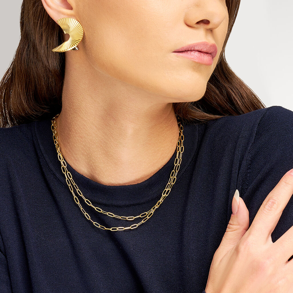 Collana Lady Code Acciaio Dorato - Collane Donna | Stroili