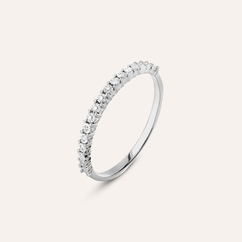 Anello Semi-eternity Sophia Oro Bianco Diamante - Anelli con Pietre Donna | Stroili