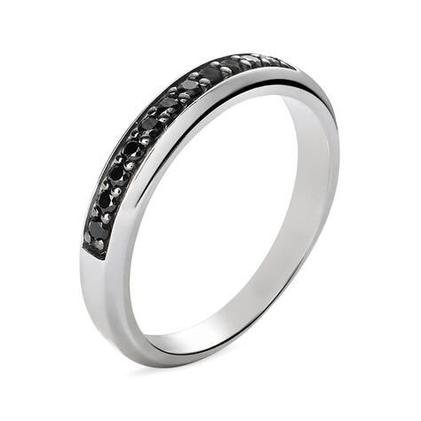 Anello Semi-eternity Gentleman Argento Rodiato Cubic Zirconia - Anelli con Pietre Uomo | Stroili