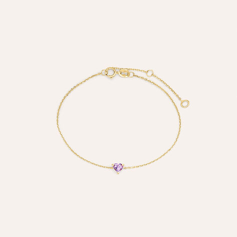 Bracciale Punto Luce Am&eacute;lie Oro Giallo Ametista - Bracciali Love Donna | Stroili