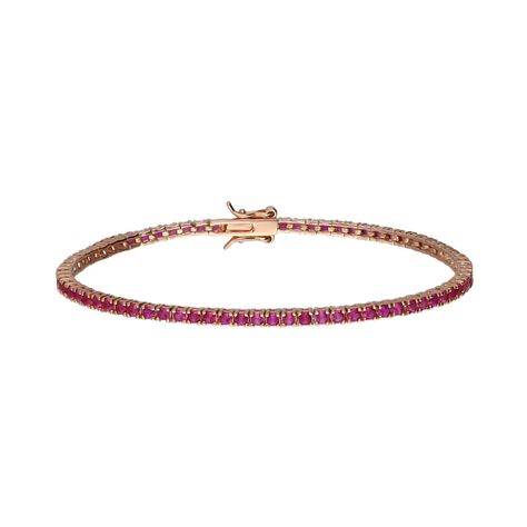 Bracciale Tennis Silver Rainbow Argento Rosa Cubic Zirconia - Bracciali Tennis Donna | Stroili