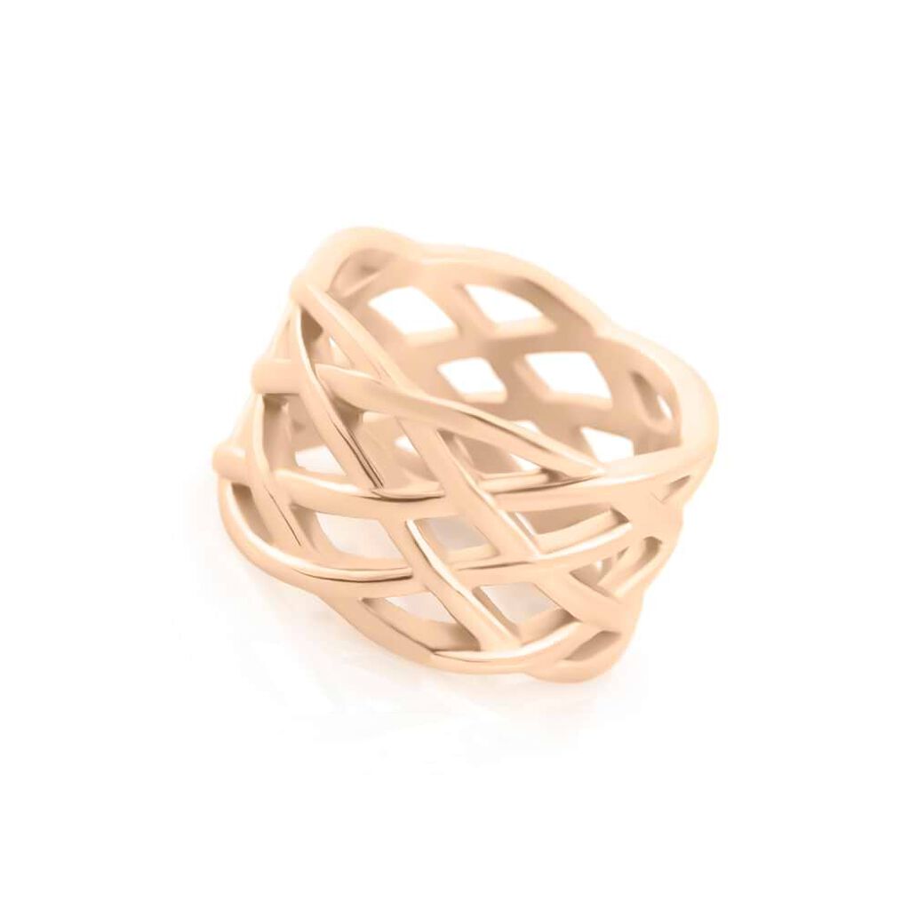 Anello Fascia Lady Code Acciaio Rosa - Anelli Intrecciati Donna | Stroili
