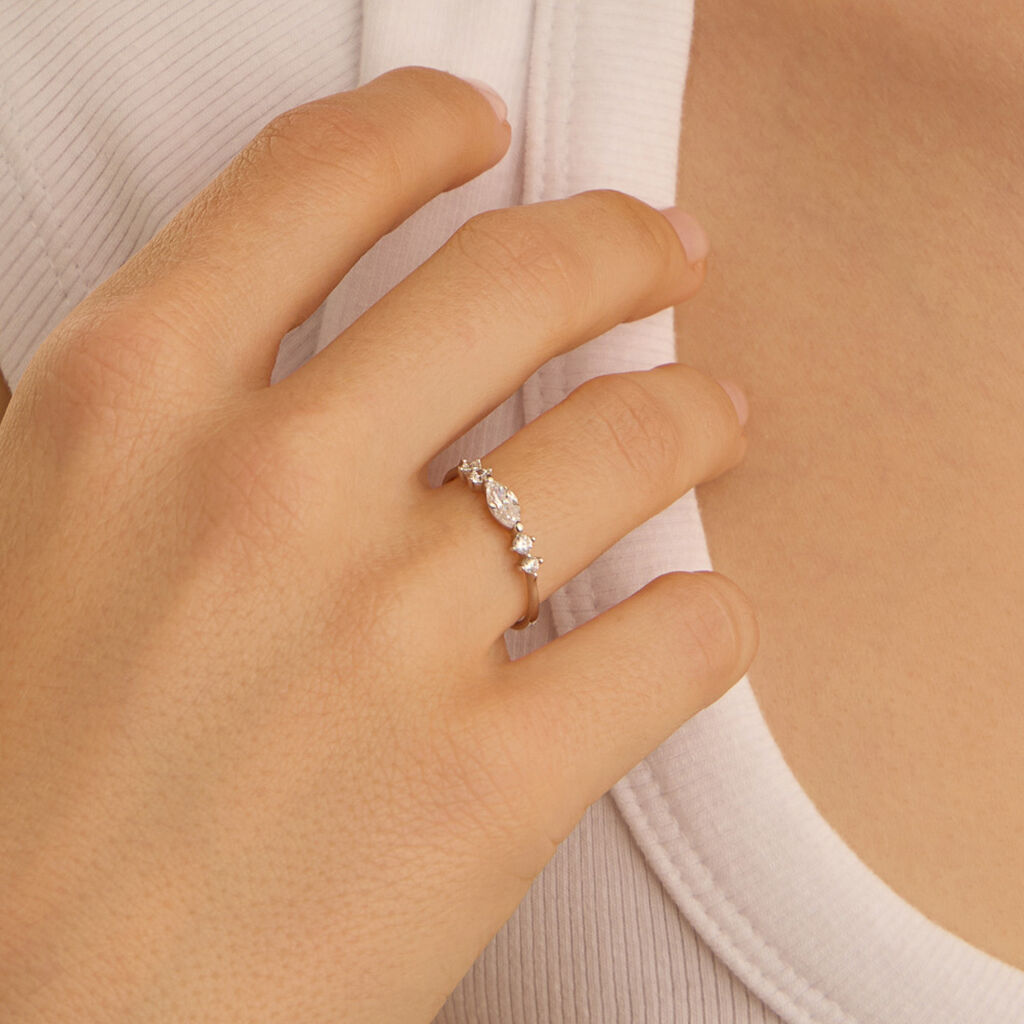 Anello Riviere Claire Oro Bianco Cubic Zirconia