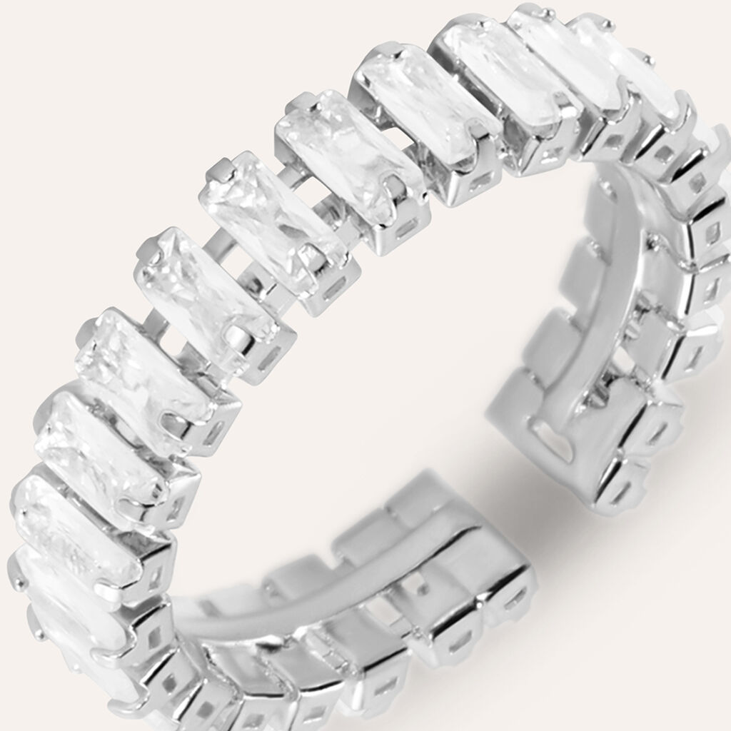 Anello Eternity Romantic Shine Metallo Cristallo