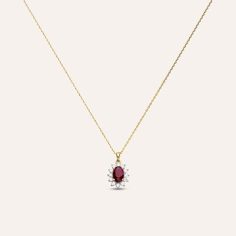 Collana Charlotte Oro Giallo Rubino Diamante - Collane Donna | Stroili