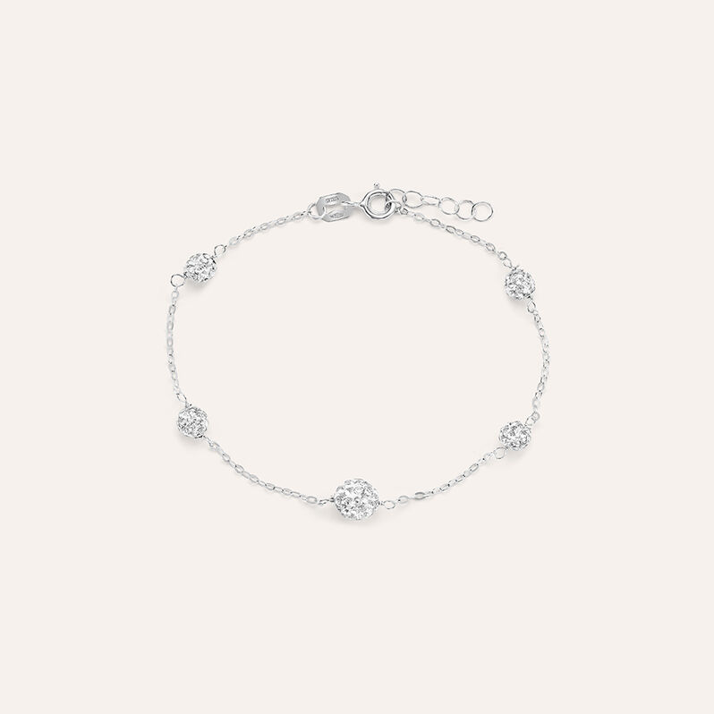 Bracciale Christelle Oro Bianco Cristallo - Bracciali Donna | Stroili