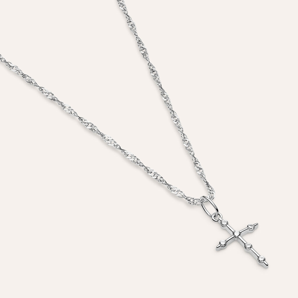 Pendente Holy Oro Bianco Cubic Zirconia - Ciondoli Donna | Stroili