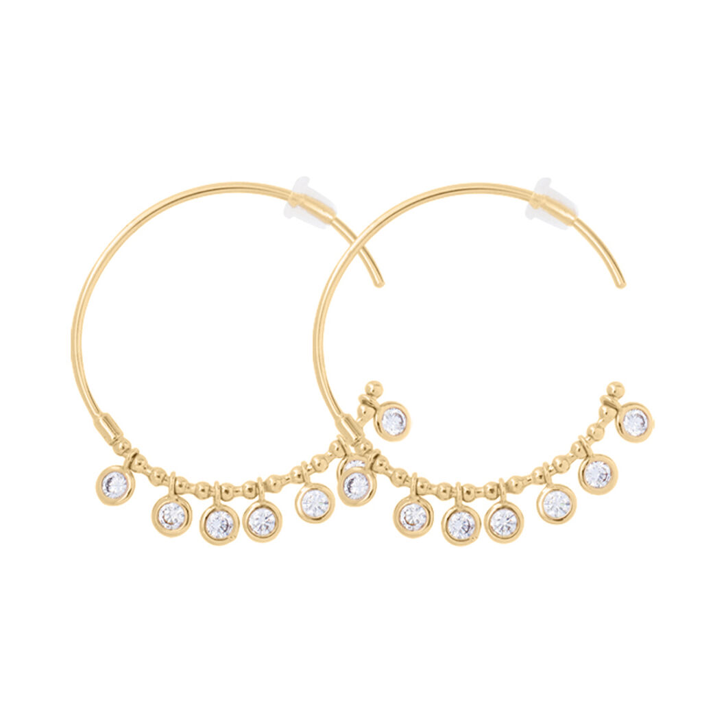 Orecchini A Cerchio Golden Dream Placcato Oro Giallo Cubic Zirconia - Orecchini a Cerchio Donna | Stroili