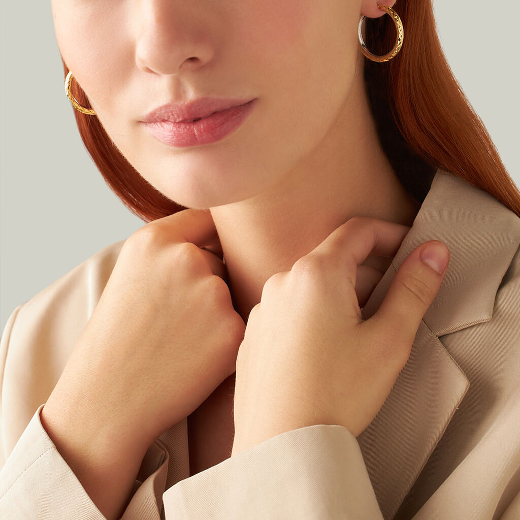 Orecchini A Cerchio Toujours Oro Bicolore - Orecchini a Cerchio Donna | Stroili