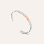 Bangle Sunrise Acciaio Bicolore Bianco / Rosa Cristallo