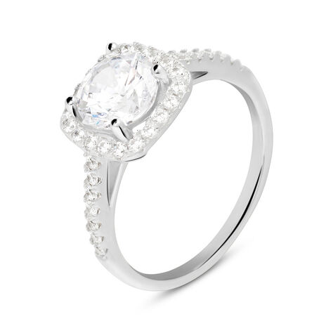 Anello Solitario Silver Elegance Argento Rodiato Cubic Zirconia - Anelli con Pietre Donna | Stroili