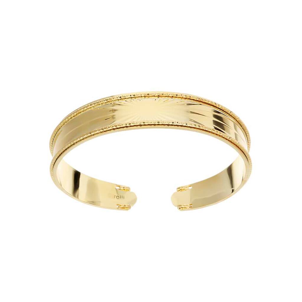 Bracciale bangle raggi in bronzo dorato