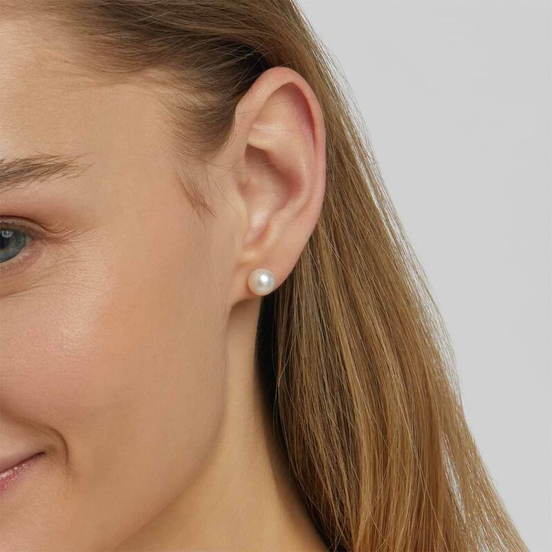 Orecchini Lobo Gabrielle Oro Giallo Perla D'Acqua Dolce - Orecchini a Lobo Donna | Stroili