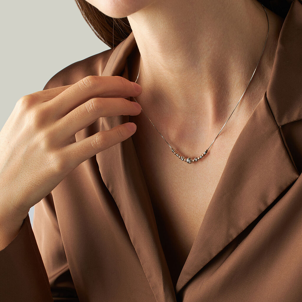 Collana Silver Collection Argento Bicolore Bianco / Rosa - Collane Donna | Stroili