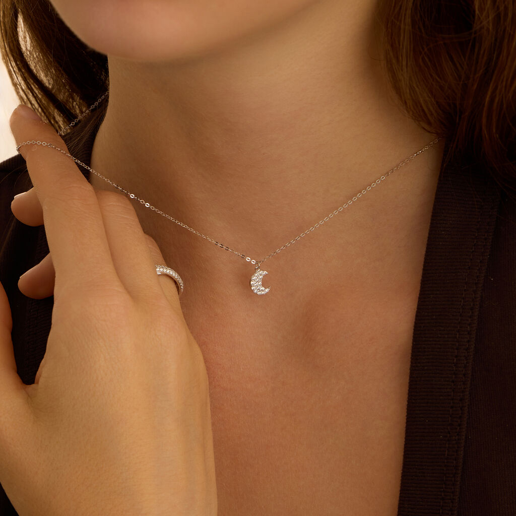 Collana Claire Oro Bianco Cubic Zirconia