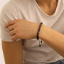 Bracciale Man Code Ottone Nero Labradorite