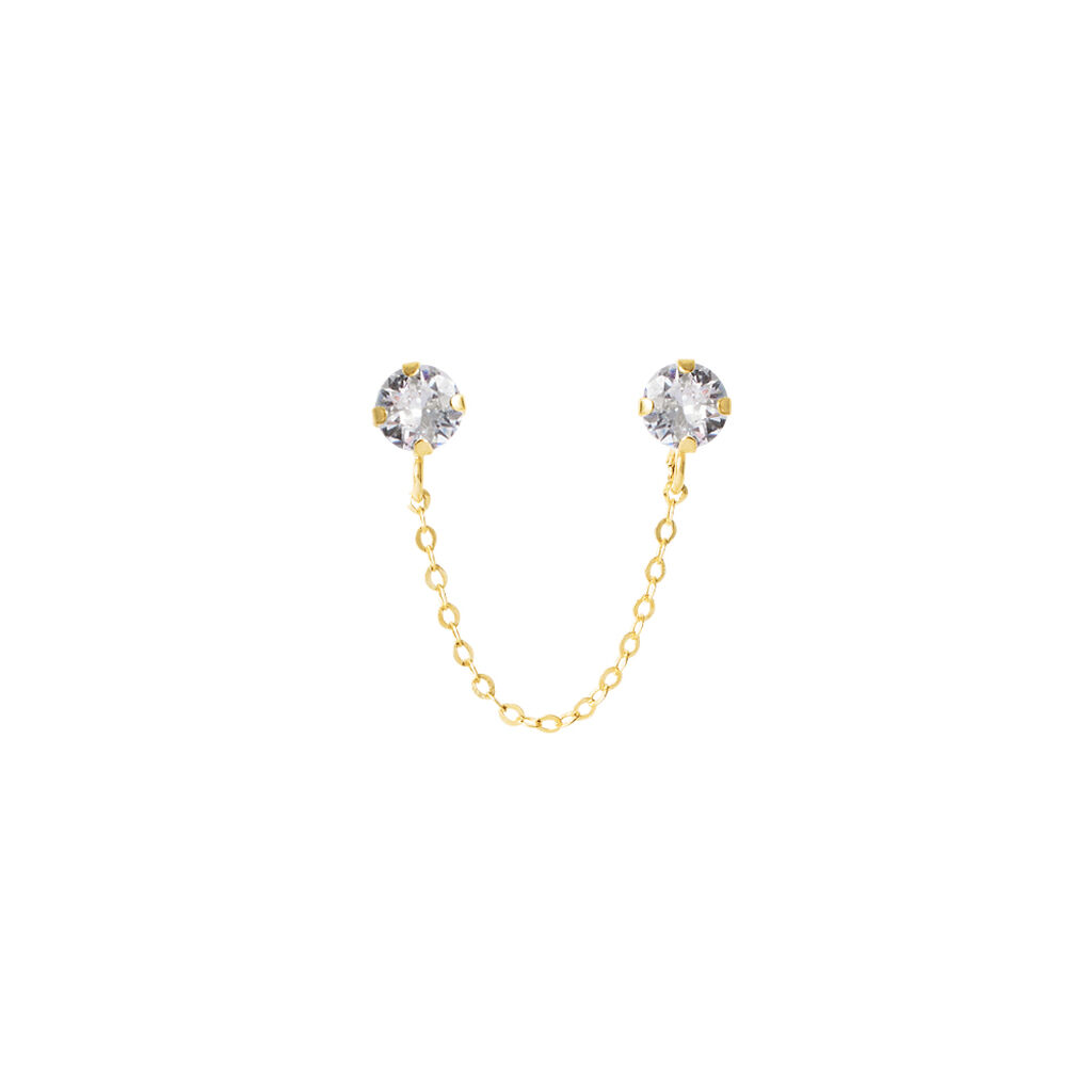 Mono Orecchino Lobo Bon Ton Oro Giallo Cubic Zirconia - Mono Orecchino Donna | Stroili