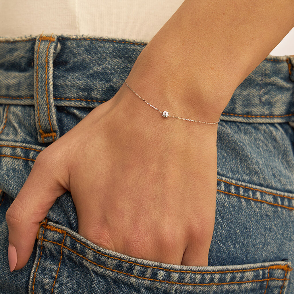 Bracciale Punto Luce Claire Oro Bianco Cubic Zirconia