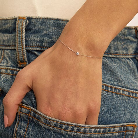 Bracciale Punto Luce Claire Oro Bianco Cubic Zirconia - Bracciali Amicizia Donna | Stroili