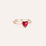 Anello Solitario Silver Rainbow Argento Rosa Cubic Zirconia