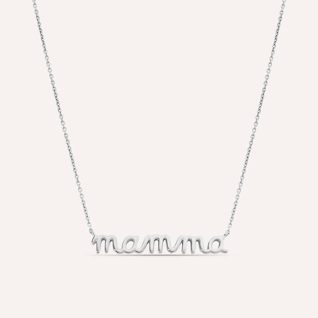 Collana Mamma Silver Collection Argento Rodiato