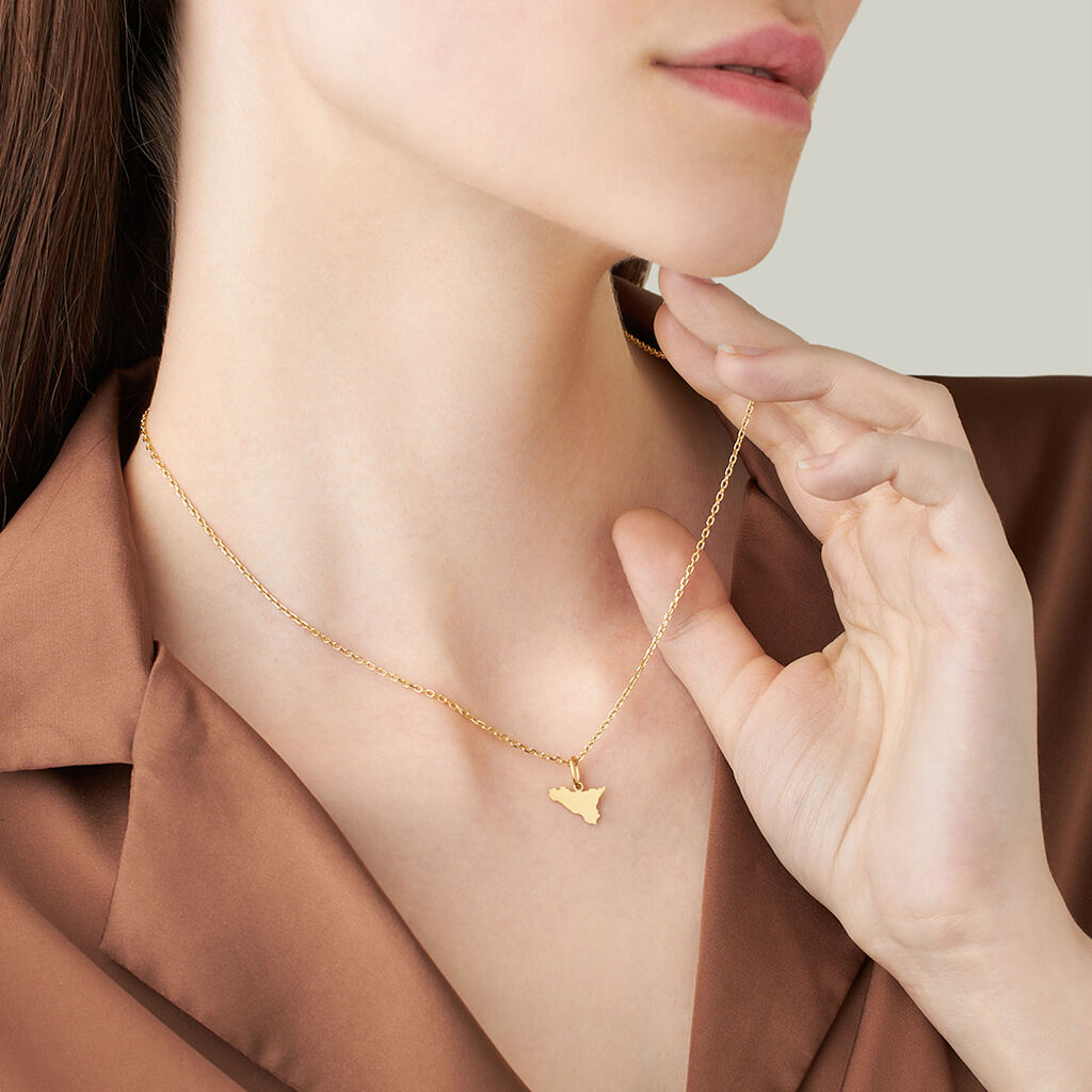 Pendente Poème Oro Giallo - Ciondoli con Incisione Donna | Stroili