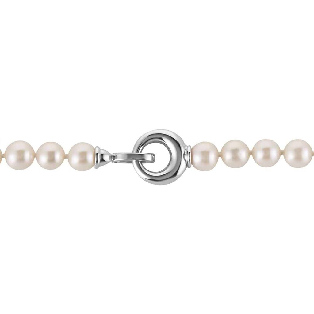 Collana Gabrielle Oro Bianco Perla D'Acqua Dolce Cubic Zirconia - Collane Donna | Stroili