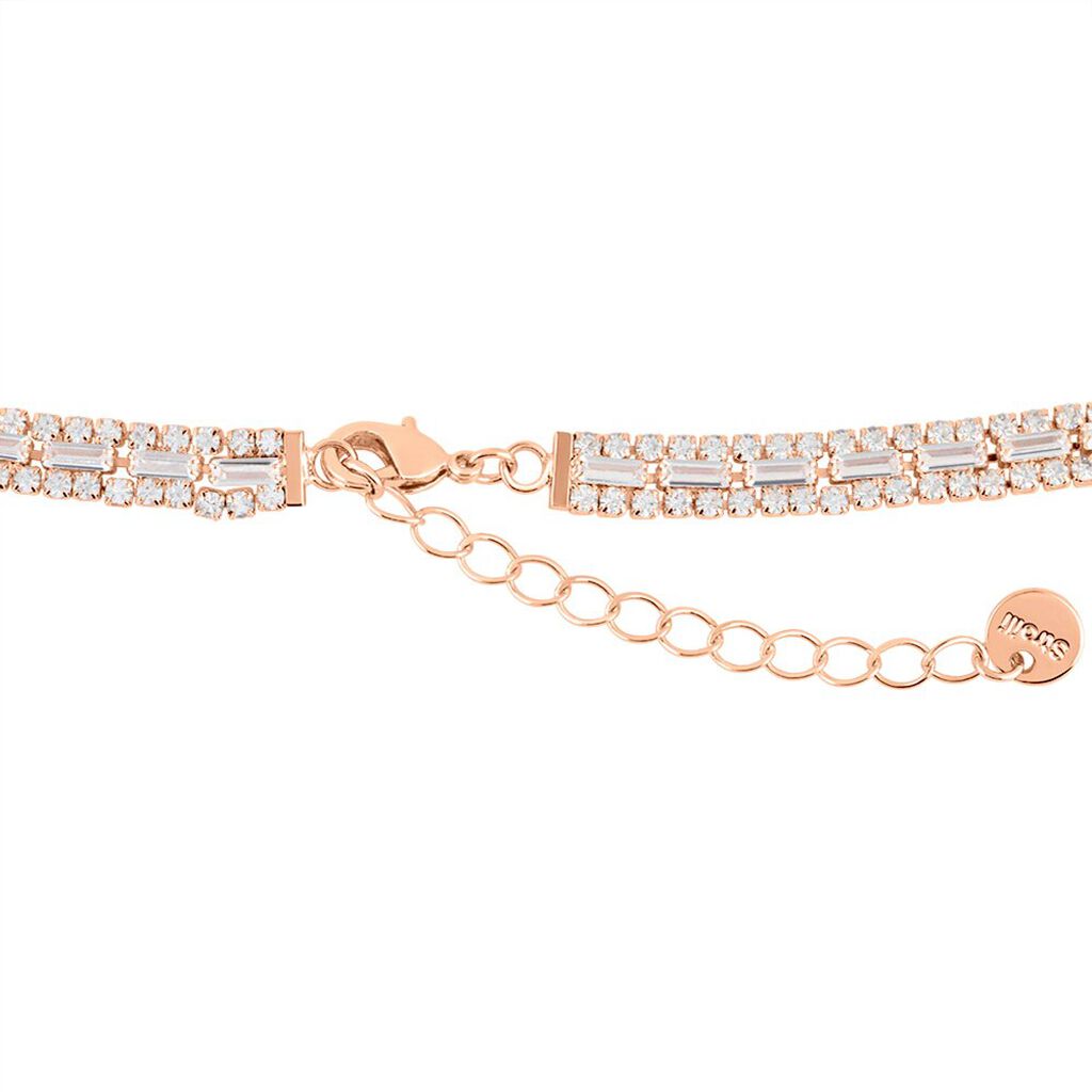 Collana Tennis Romantic Shine Metallo Rosa Cristallo - Collane Tennis Donna | Stroili