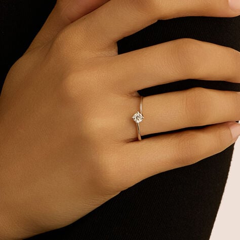 Anello Solitario Valentino Firmamenti Oro Bianco Diamante - Gioielli Donna | Stroili
