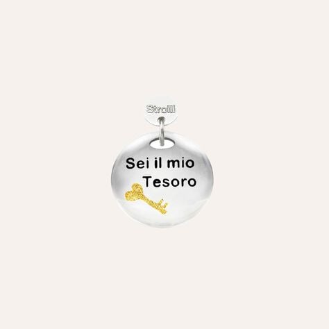 Charm in argento rodiato e glitter - Charms Donna | Stroili